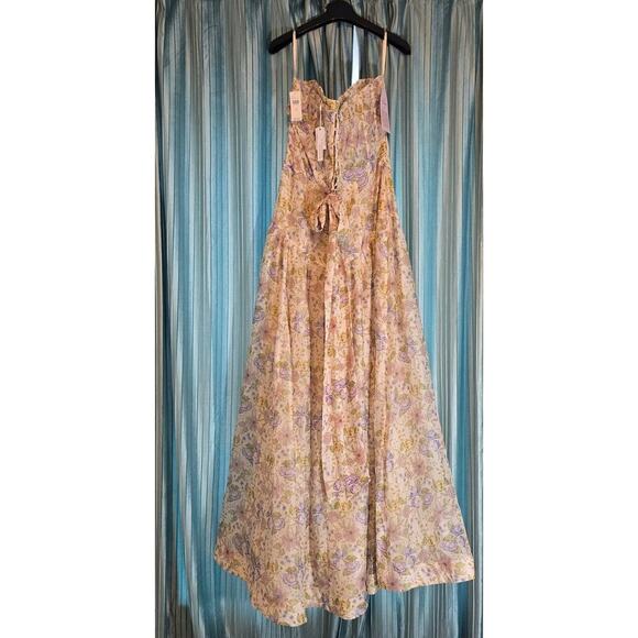 V.  Chapman Rosamund Organza Strapless Sweetheart Corset Drop-Waist Maxi 12 NWT - Picture 4 of 15